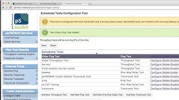 perfSONAR Latency-Ping