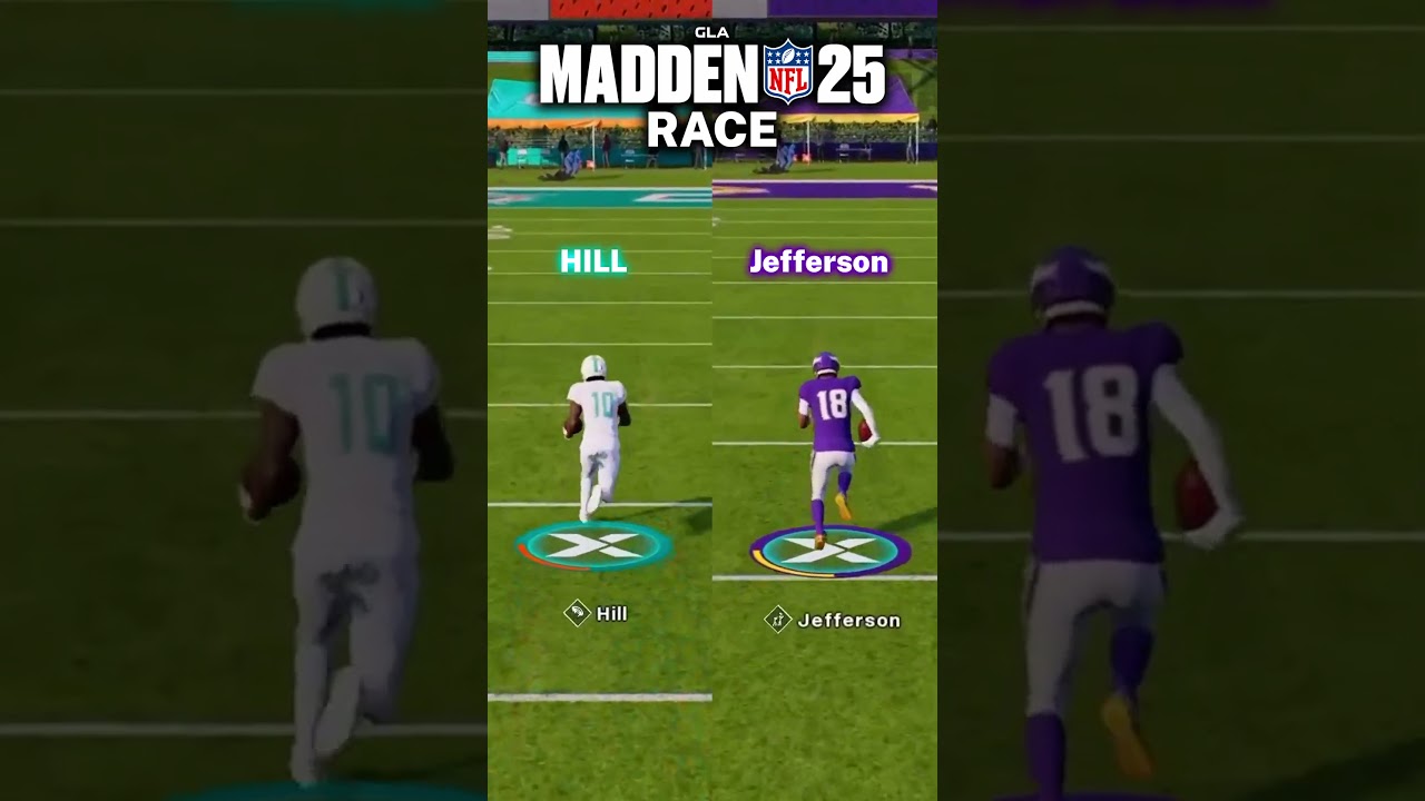 Tyreek Hill vs. Justin Jefferson Race | Madden 25 PS5