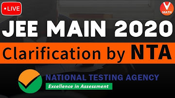 JEE Main 2020 - Official Clarification By NTA | Vedantu
