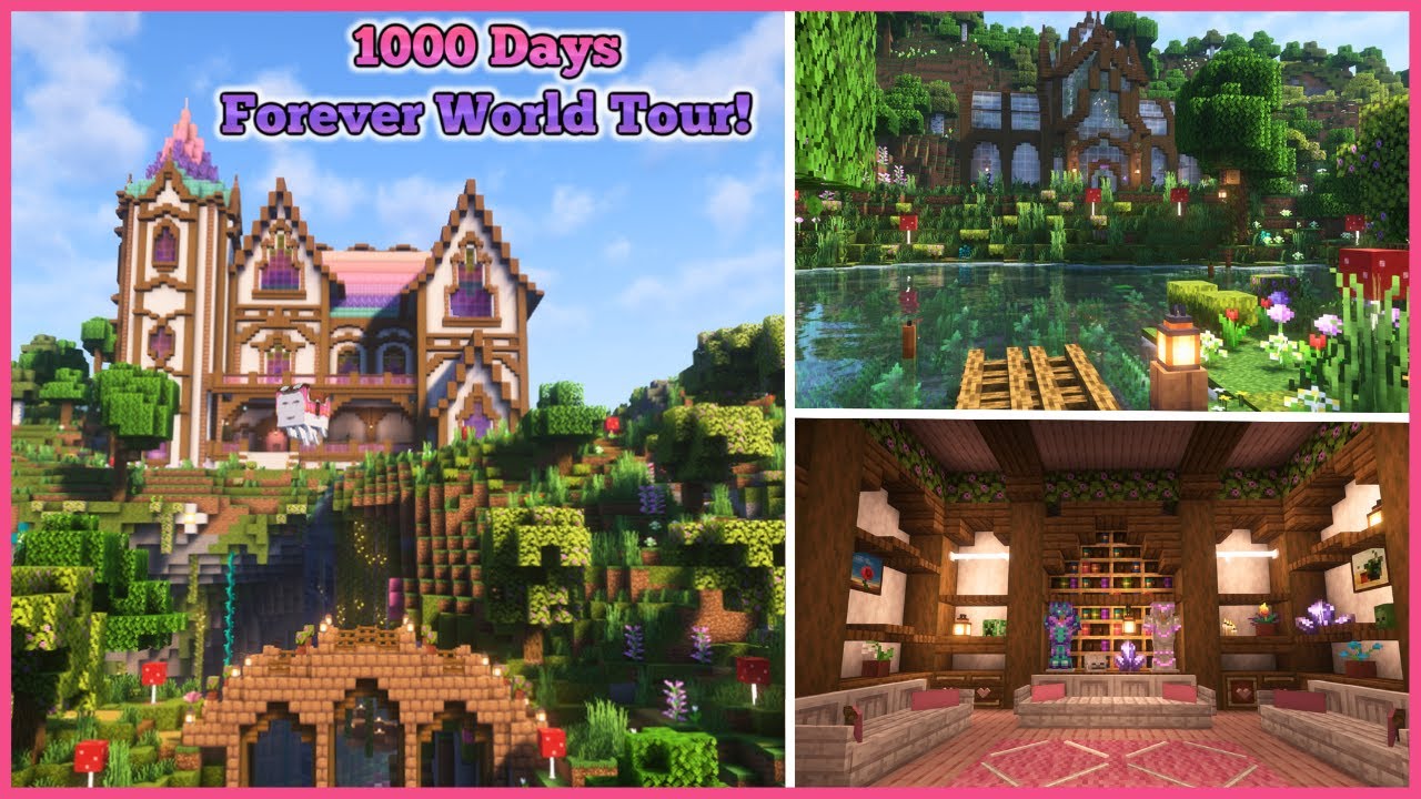 My 1000 Days Minecraft Forever World Tour!! - YouTube