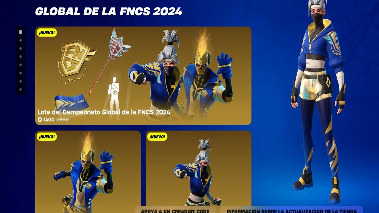 Fortnite GLOBAL OF THE FNCS 2024 SKIN - Kyra Campeona + Champion Stash'd