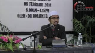 Dr. Rozaimi Ramle: Daurah Kitab Hadis 40 Imam Nawawi