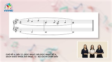 Sách giáo khoa Âm nhạc 12 Cánh Diều - Chủ đề 1 – Đọc nhạc: Bài đọc nhạc số 6 (hát mẫu)