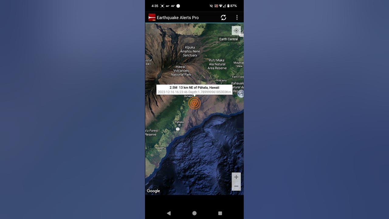 Earthquake pahala hawaii