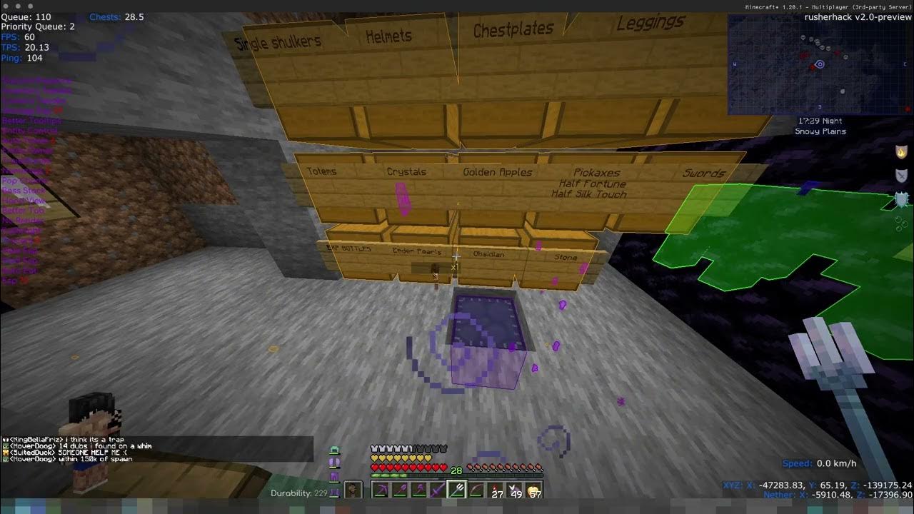 2b2t Stash found, yours for the taking. (stash is long gone if you