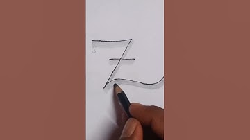 Calligraphy Z Shadow Writing easy way