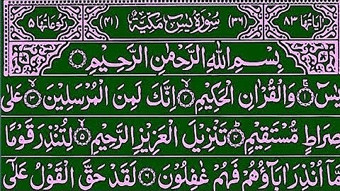 Surah Yaseen (Yasin) سورة يس || Beautiful Quran Tilawat 