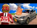 I sold a car that is on fire for profit in car for sale simulator