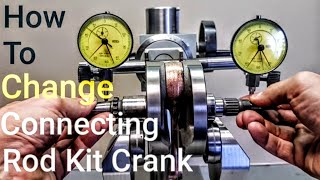 How to change motorcycle connecting rod kit crank.