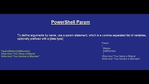 PowerShell Param