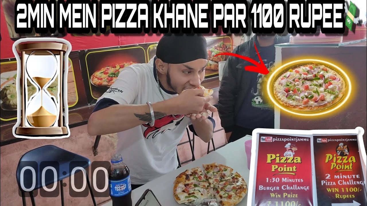 🍕 2MIN MEIN PIZZA KHANE PAR MILE 1100 RUPEE|| PIZZA CHALLENGE|