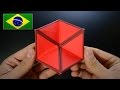 Origami: Brinquedo de Ação / Hexaflexágono 3D - Instruções em Português PT-BR