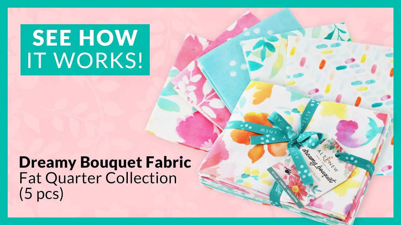 Altenew Dreamy Bouquet Fabric Fat Quarter Collection (5 pcs)