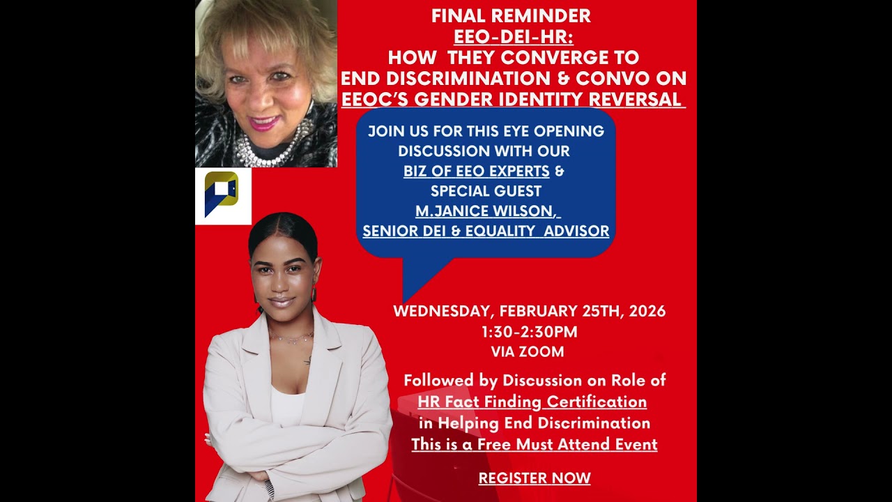 Final Reminder PREEMPT EEO DEI HR Top Things to Know How They Converge to End Discrimination & EEO Final Reminder PREEMPT EEO DEI HR Top Things to Know How They Converge to End Discrimination & EEO
