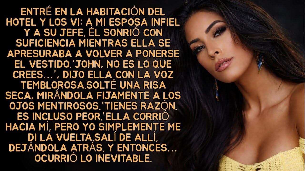 Entré en la habitación del hotel y los vi: a mi esposa infiel y a su jefe. Él sonrió con suficiencia