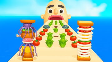 Sandwich Runner - SpeedRun All Levels Gameplay Walkthrough Android,ios New Update E34