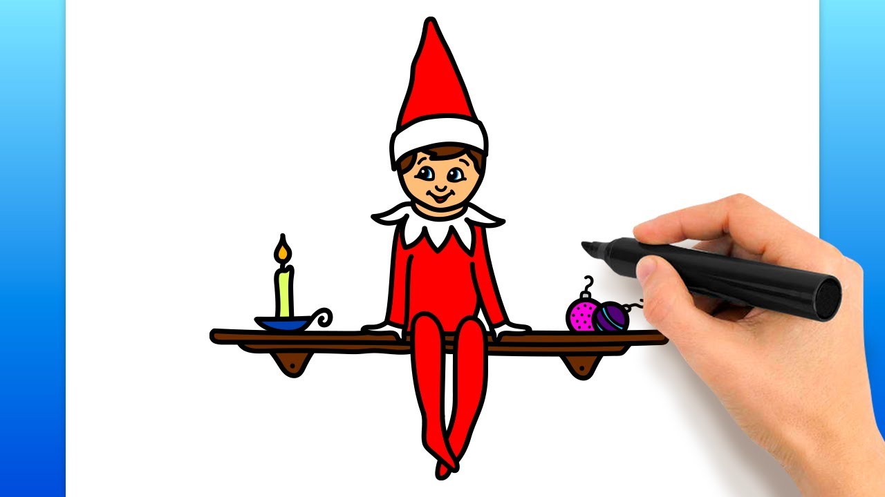 How To Draw Elf On The Shelf (Easy Drawing Tutorial) - YouTube