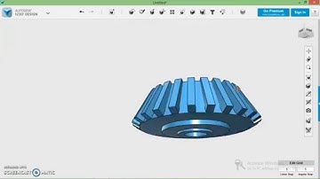 Learn Design 3D printer || Learn Design Bevel Gear in 123D Printer || Learn Quickly