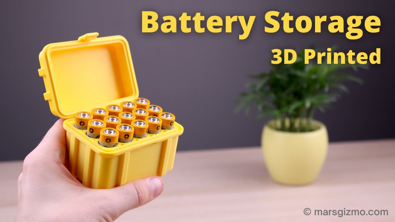 3D Printed Battery Storage Box YouTube 3D Printed Battery Storage Box YouTube