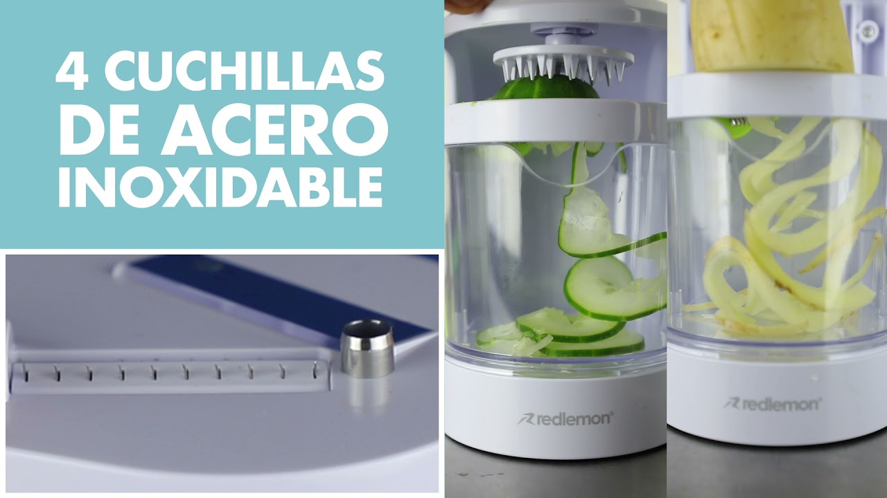 Rallador Verduras en Espiral 5 Cuchillas Spiralizer, Redlemon.com.mx