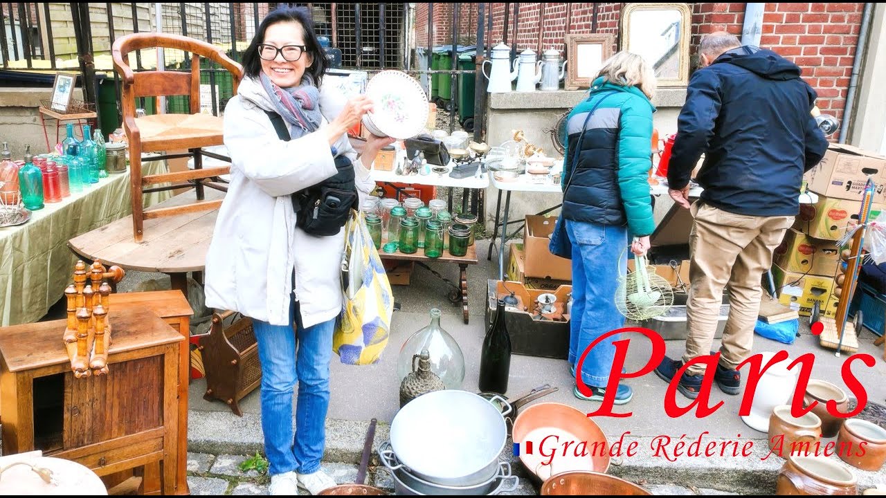 前夜からあの最高の蚤の市へ行って来ました！/街中が蚤の市！/晩ご飯から買ったものまで/Paris vlog