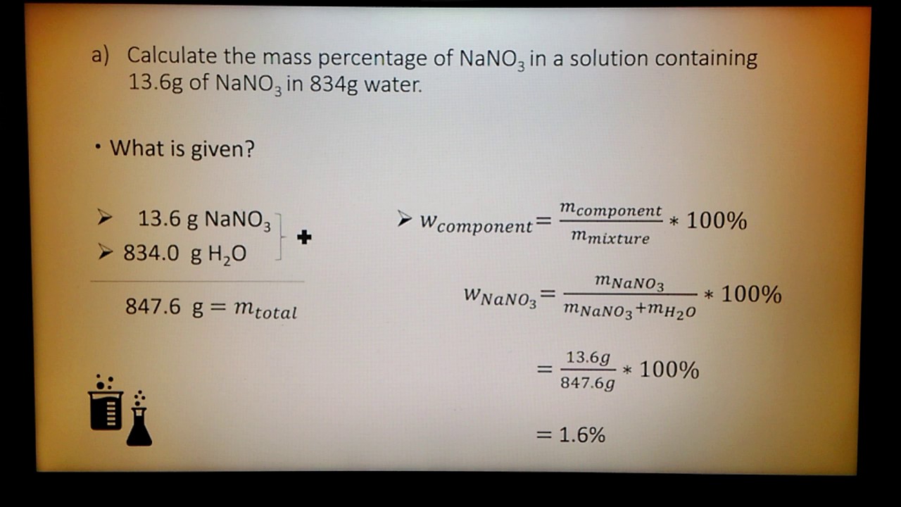 Calculating mass percentage of a solution and concentration of an alloy in  ppm(12.12)