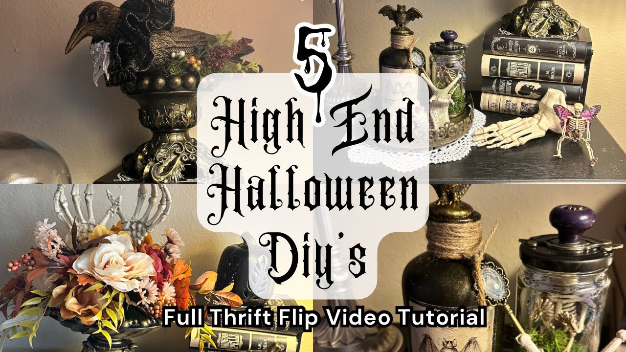 5 High End Halloween DIY’s / Elegant Halloween decor / Halloween thrift