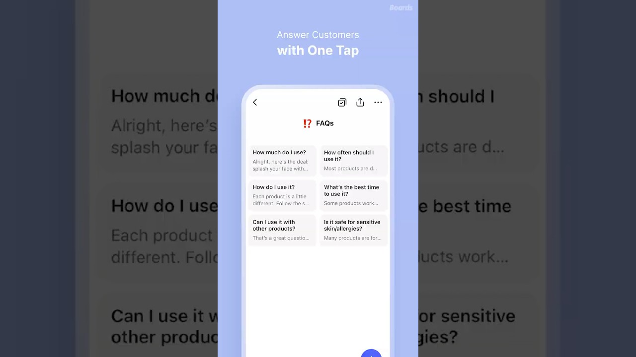Reply to Customers Instantly Using Boards