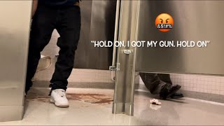 Fake Poop Prank In Public Bathrooms!!