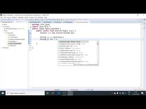 N space  separated integer taking input in java