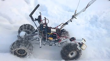 SCOUT Crawler 1:10, Pixhawk Rover, Snow Trip with snow chain, LED lights