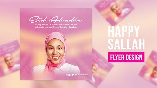 Eid Poster Design Tutorial in Photoshop | Eid Mubarak Social Media Post Design in Photoshop | Eid screenshot 5