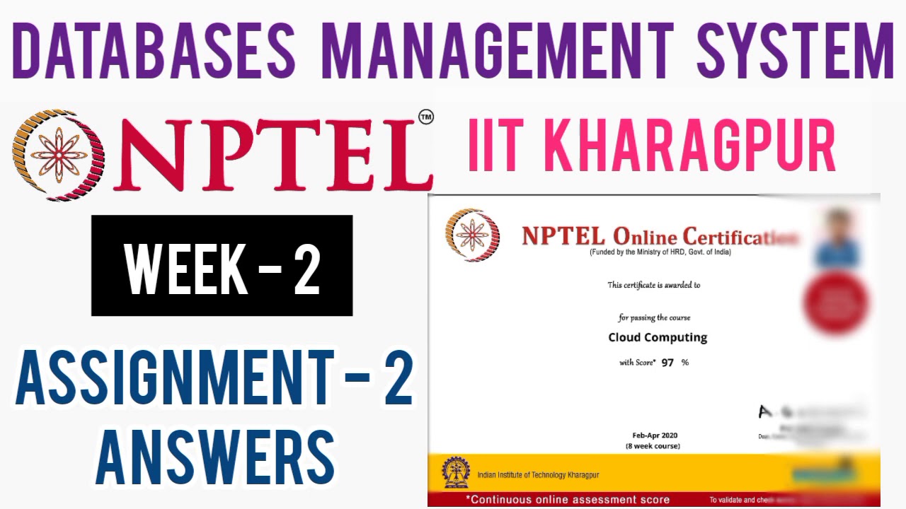 nptel dbms assignment answers