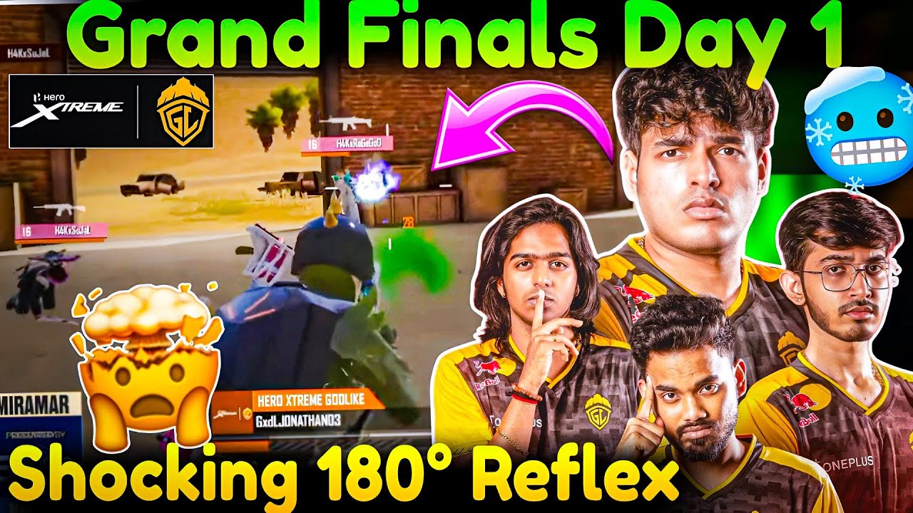 🇮🇳Grand Finals Day 1🚨 Jonathan Shocking 180° Reflex🥶 GodLike Zero Knock Push Gameplay🔥