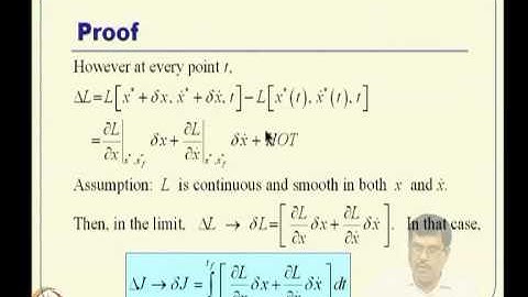 Mod-03 Lec-06 Review of Calculus of Variations -- I