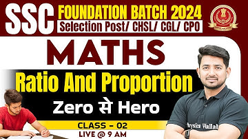 SSC Selection Post Maths Class 2024 | Ratio And Proportion #2 | SSC CGL, CHSL, CPO | Ravinder Sir