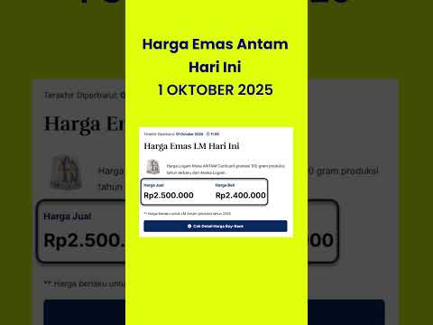Harga Emas Antam Hari Ini Terbaru!