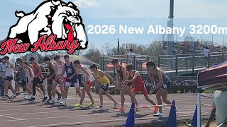SCHOOL RECORD BROKEN 🚨 - 2026 New Albany 3200m | 2 PERSPECTIVE ANGLES | 3/20/26