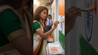 🇮🇳 Indian VS 🇵🇰 Pakistan girls painting challenge |15 august |#ai #army #india #pakistan