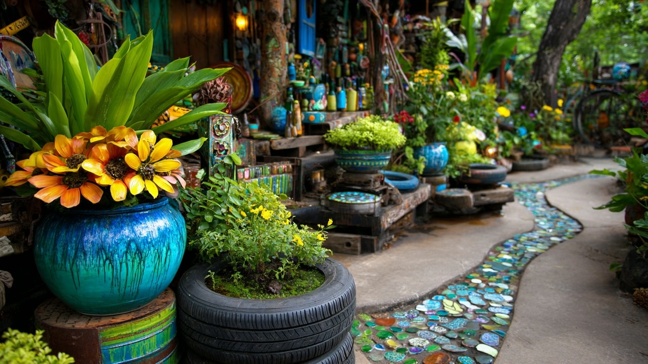 This Dream Garden Using ONLY Recycled Junk (Viral DIY Ideas)