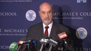 Principal of St. Michael's College School speaks to media after 6 students charged