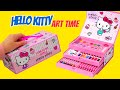 Hello Kitty Art Box to Color Giant Coloring Notepad with Watercolors, Markers & More