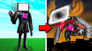 Upgrading TITAN TV MAN To CURSED TITAN TV MAN! (Roblox)