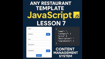 Any Restaurant Template - JavaScript Lesson 7 -   Build a CMS Interface with Bootstrap