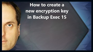 How to create a new encryption key in Backup Exec 15