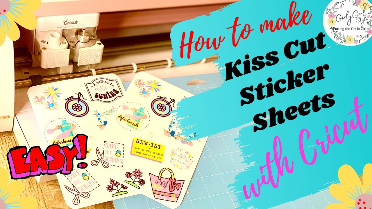 How to Make Stickers with Cricut (Sticker Paper or Printable Vinyl) - Full  and Kiss Cut Methods! 