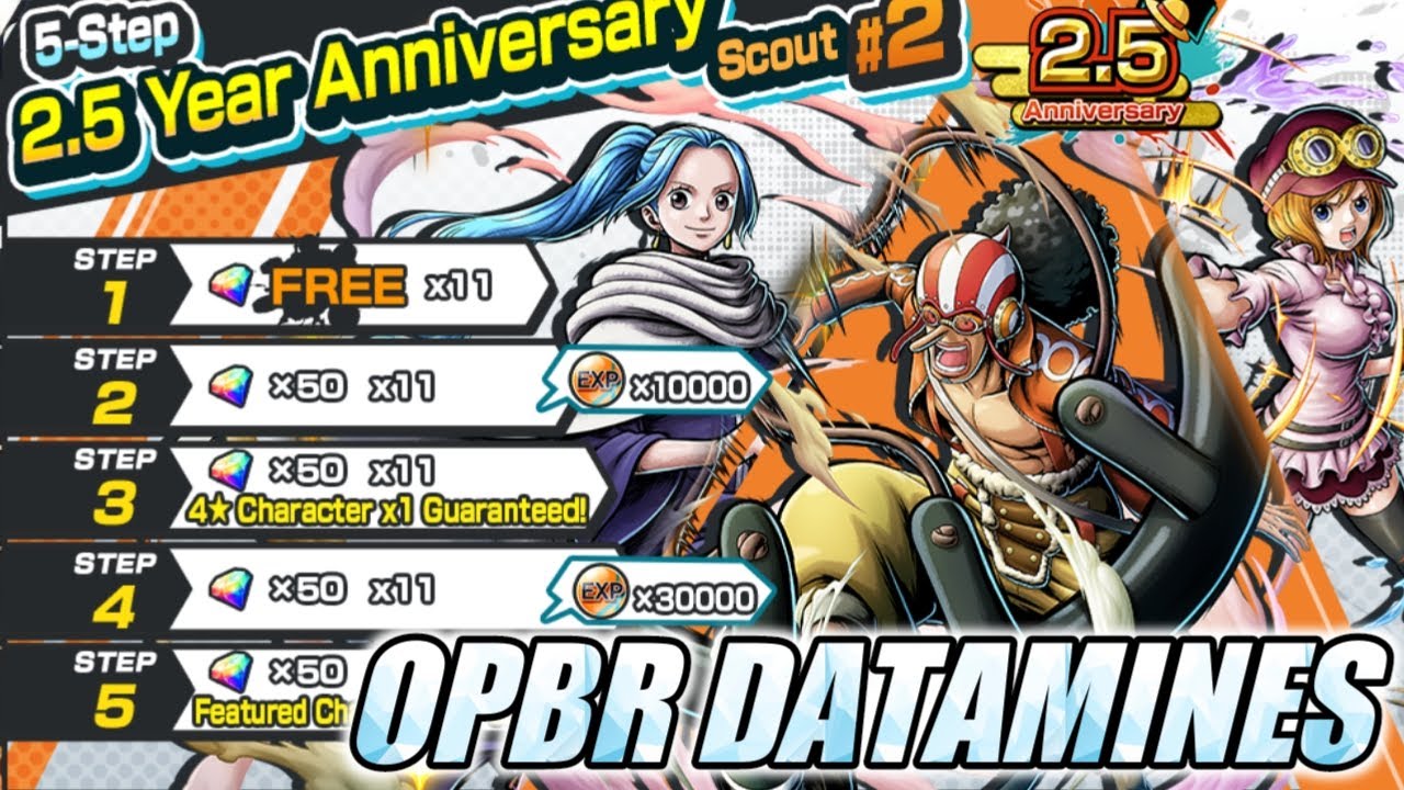 God Usopp Rate Up Next 2 5 Anniversary Part 2 Datamines One Piece Bounty Rush Opbr Youtube