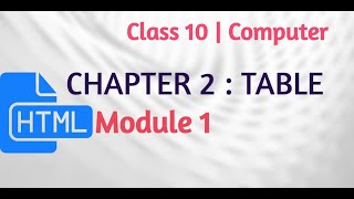 10 Computer  | Table | Module 1