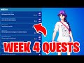 How To Complete Week 4 Quests in Fortnite - All Week 4 Challenges Fortnite Chapter 4 Season 3