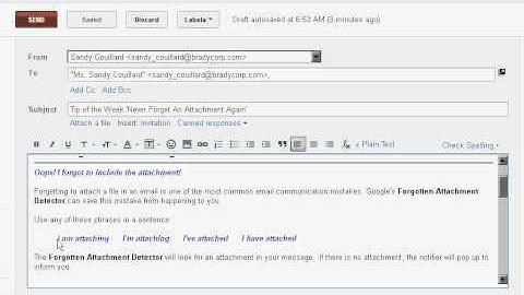 The Forgotten Attachment Detector